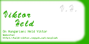 viktor held business card